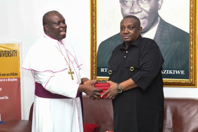 Bishop Udogu Assures Prof. Anyaehie of Church’s Support, Commends UNIZIK Transformation
