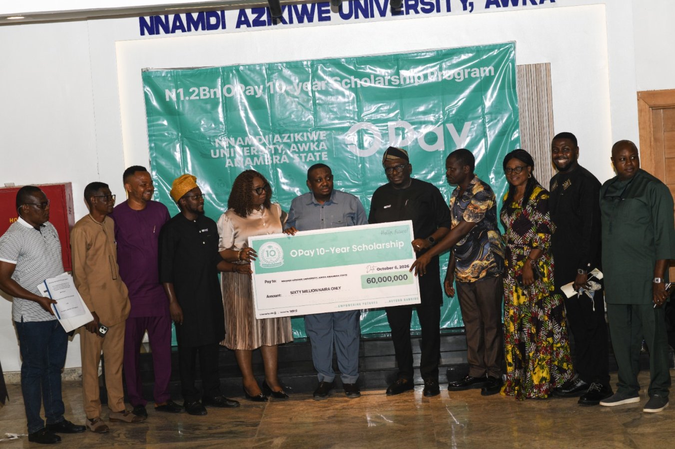 OPay Partners UNIZIK on Career Developments, unveils 10-Year Scholarship Programme